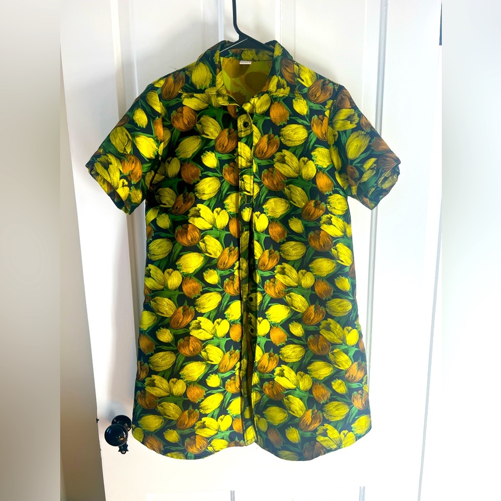 Rooey Knots Tulips shirt dress